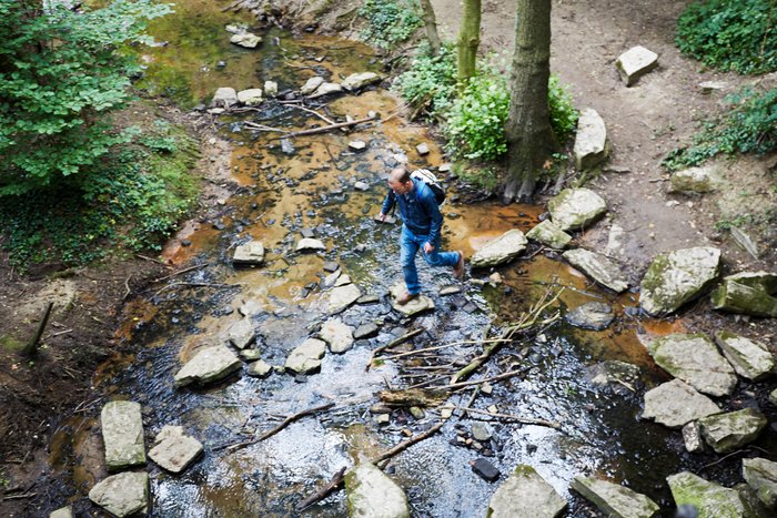 Mitarbeiter Christian Menke beim Wandern
