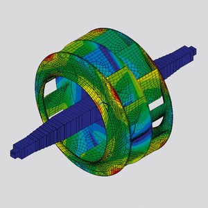 Analysebild zur FEM-Analyse eines Ventilators