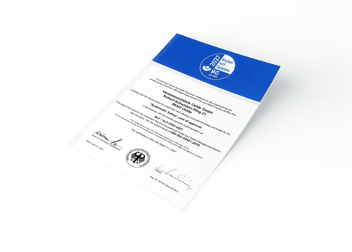 Эскиз сертификата DIN ISO 45001 : 2018